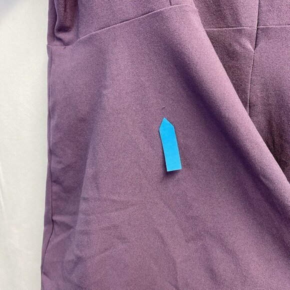 TORRID Cris Cross Crew-Neck Short Cap Sleeve Peplum Blouse Women Sz 0 Purple - Picture 4 of 16